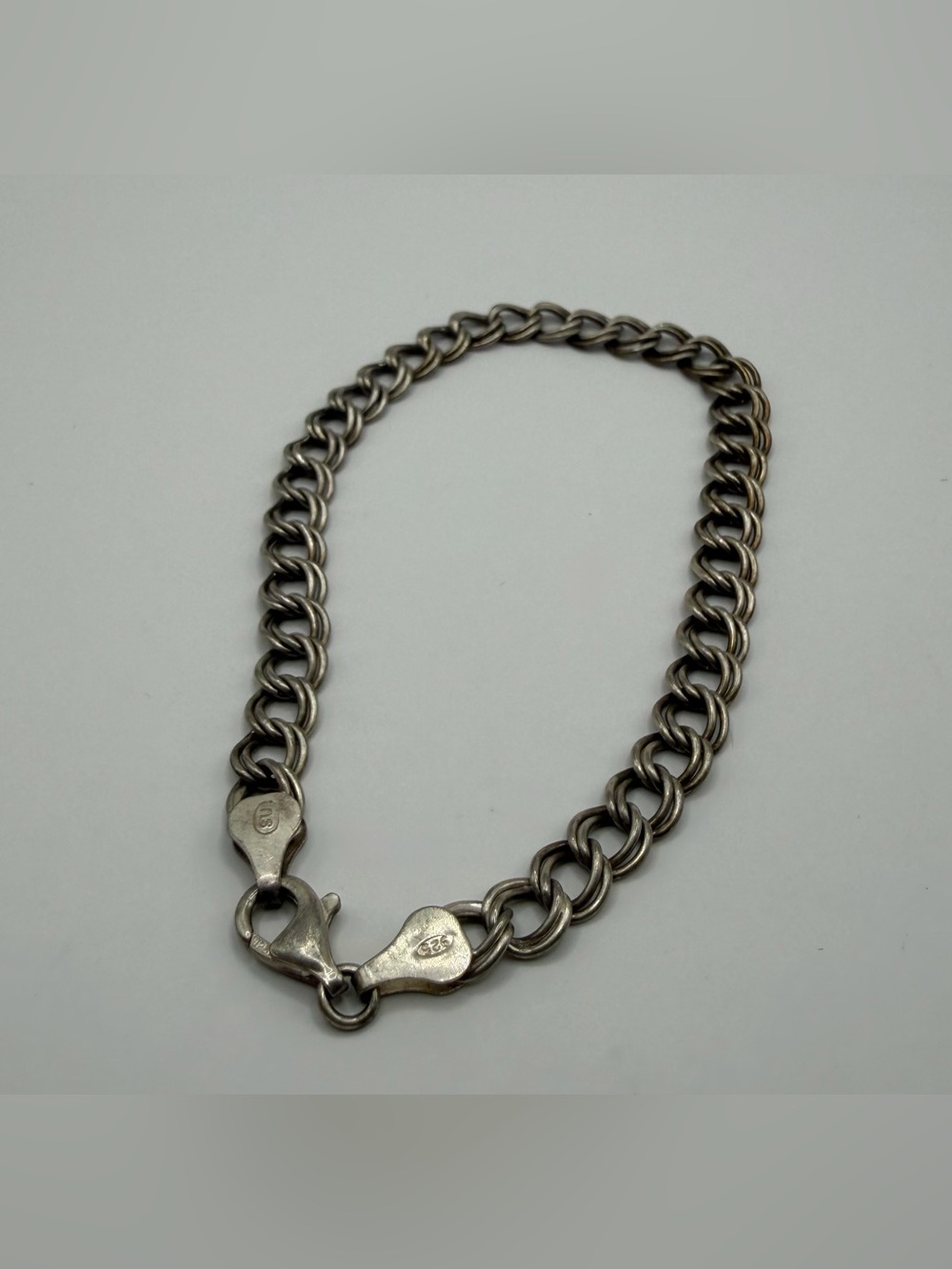 Vintage Italy 925 Sterling Silver Clasp Bracelet